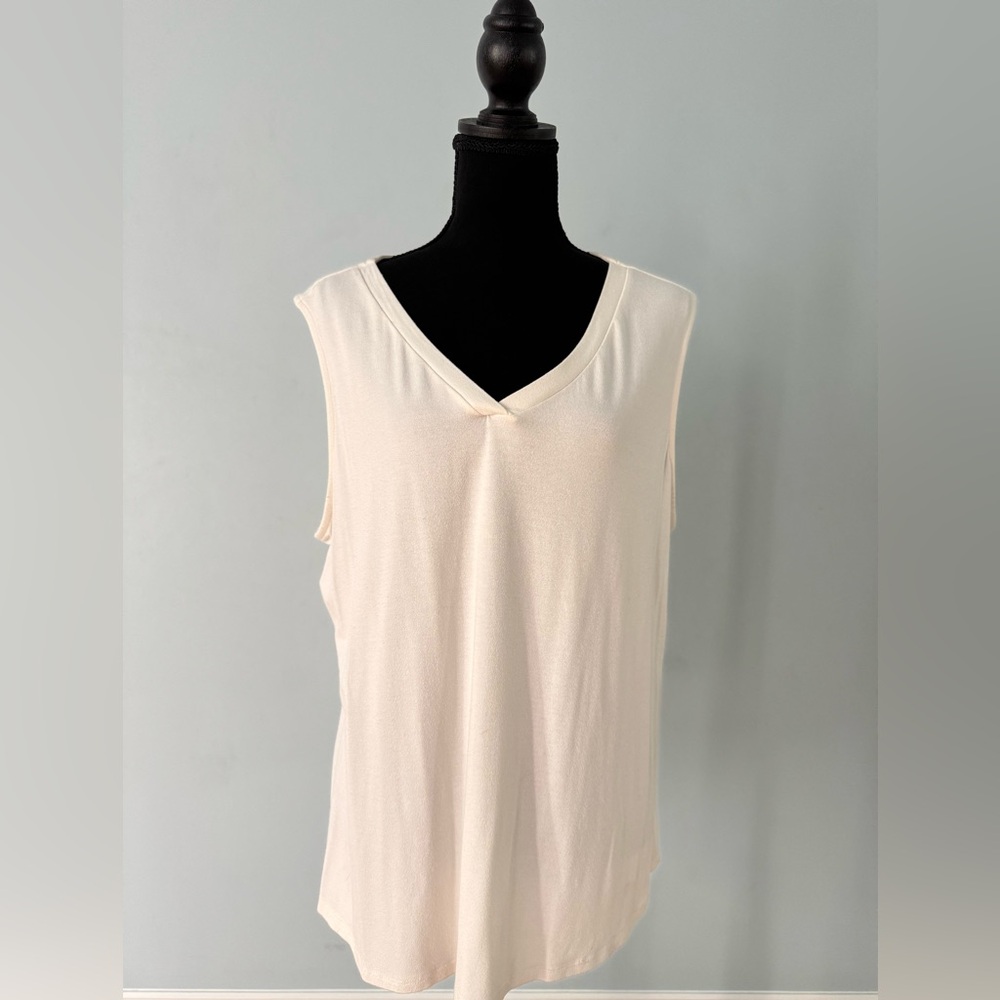 Elegant Cream Sleeveless Top